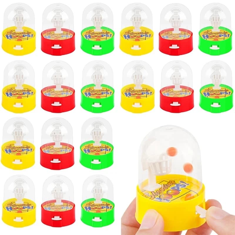 10 Pezzi Macchine da Tiro a Canestro da Tavolo, Giocattoli per Giochi di Tiro con le Dita per Bambini, Regali per Feste di Compleanno, Premi Scolastici, Riempitivi per Regali