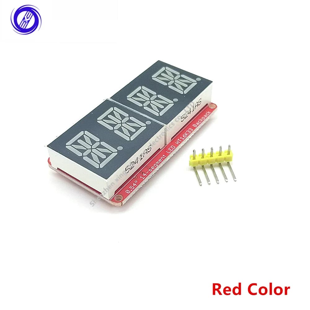 MXW 0.54 "HT16K33 Modulo tubo digitale misuratore a 4 bit Rosso verde smeraldo Colore arancione Display a LED da 0,54 pollici I2C IIC per Arduino