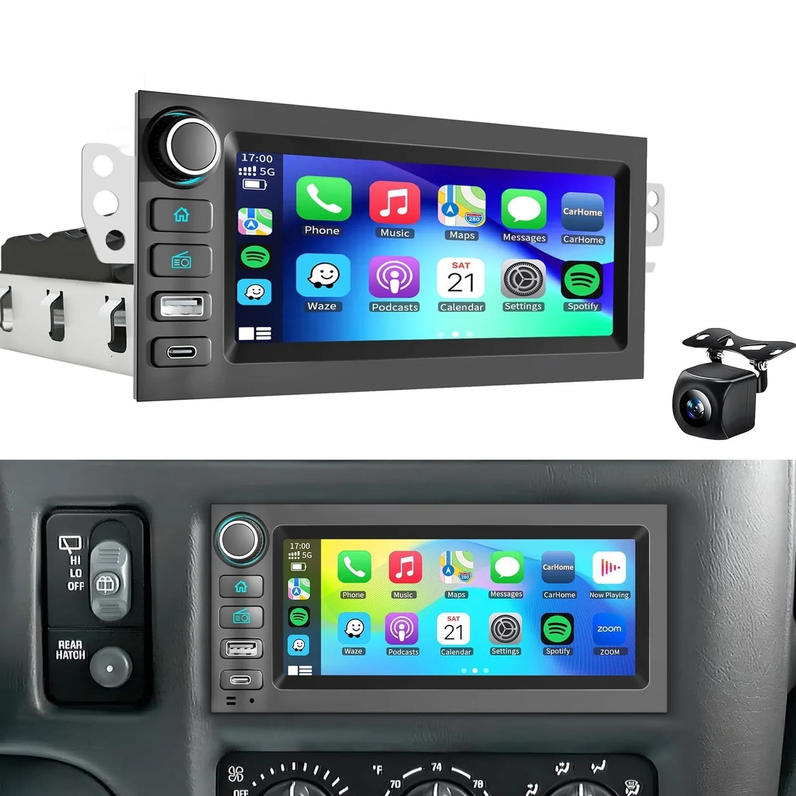 Autoradio GPS con Apple CarPlay per GMC Chevy Tahoe Yukon Suburban 1995-2002