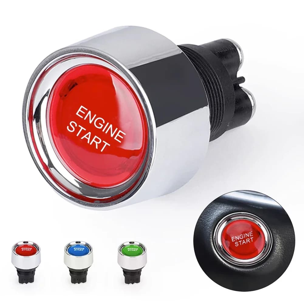 ON OFF Per Auto Marine RV Auto Motore di Avviamento Interruttore di Accensione 12V 50A 3 Pin SPST Momentaneo Keyless Pulsante di Avviamento Interruttori