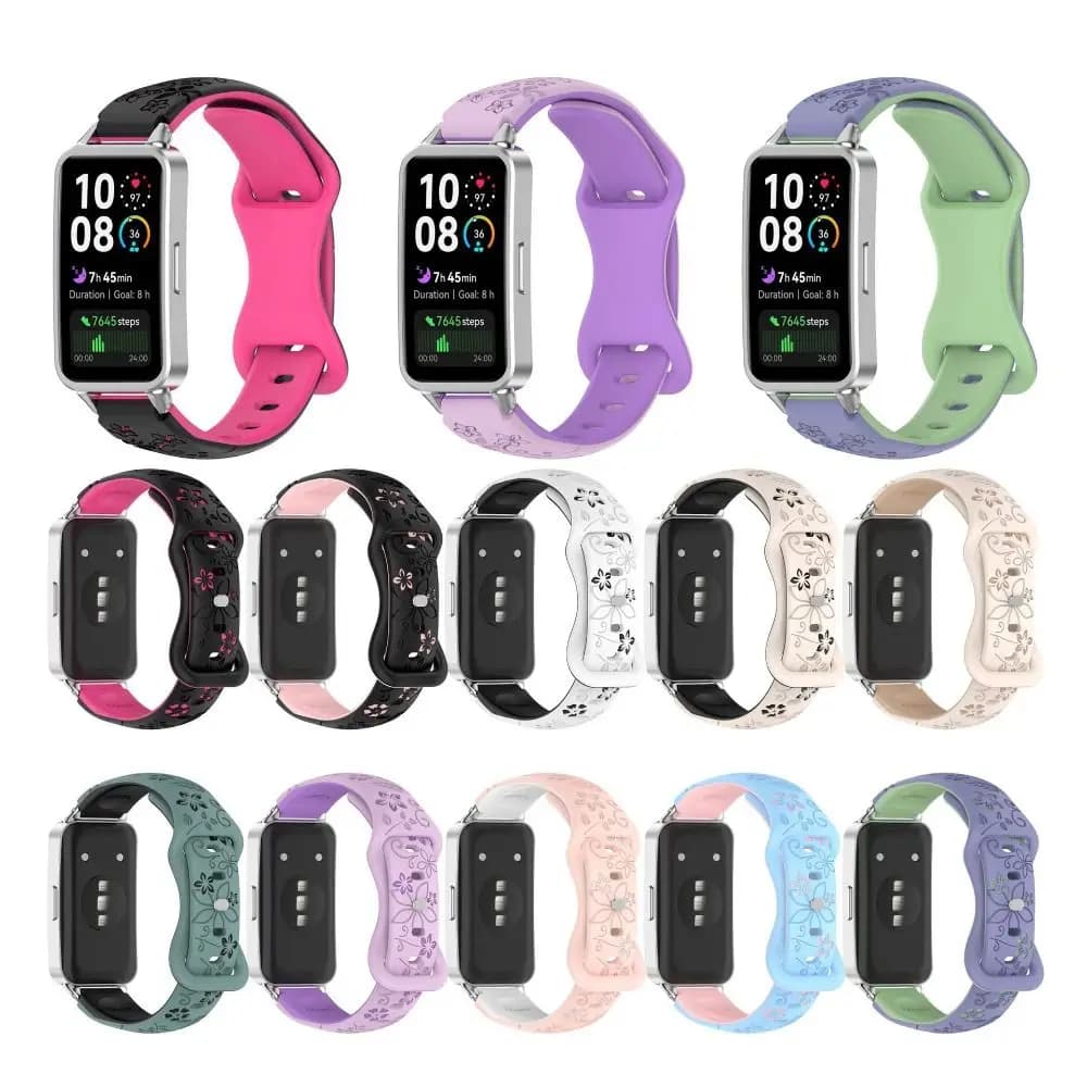 Cinturino in silicone per Huawei Band 10 8 9 Accessori SmartWatch Sostituzione Sport Bracciale traspirante Correa per Huawei Band 10/9/8