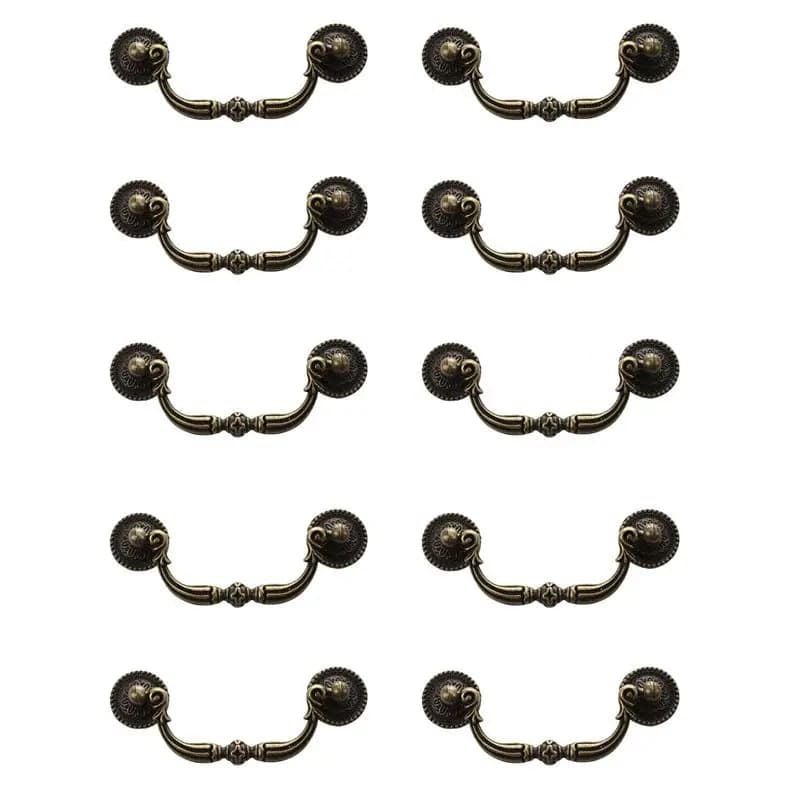 ABKW-10X Maniglie per cassetti per ante in ottone antico da 100 mm