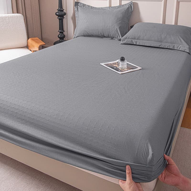 Coprimaterasso per la casa morbido in tinta unita, lenzuolo con fascia elastica per letto singolo matrimoniale King Queen 90/120/150/180/200 cm