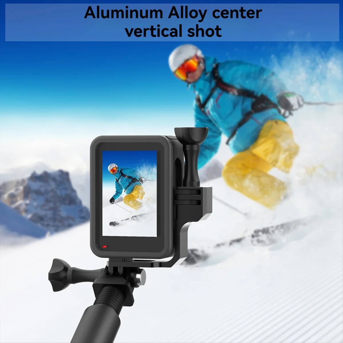 A003 Staffa per braccio verticale per action camera per 12 11 10 9 8 7 Action 4 3 Adattatore per montaggio su selfie stick