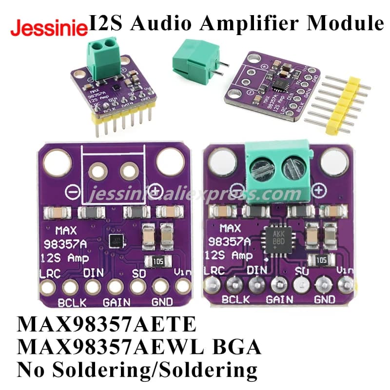 10 pz/1 pz MAX98357 I2S 3 W Class D Audio Power Amplifier Module ESP32 No Filter Audio Card for Arduino Raspberry Pi