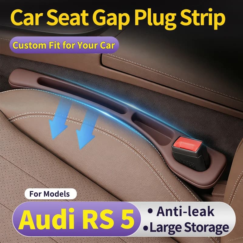 Auto Seat Leak Proof Strip For Audi RS 5 Car Seat Gap Filler Crevice Storage Prevents Phone Slipping Practical Side Storage 2pcs