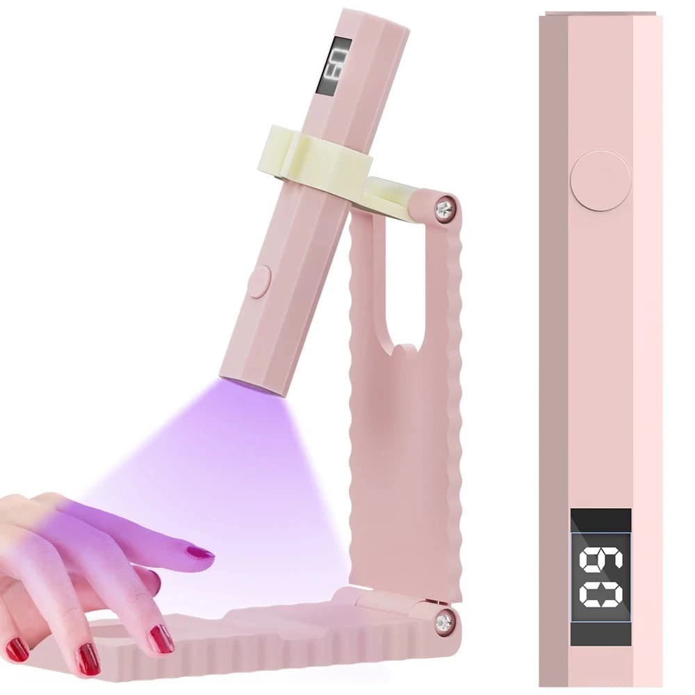 UV LED Nail Lamp with Adjustable Base and LED Indicator, Professional Polymerization Nail Dryer and Gel