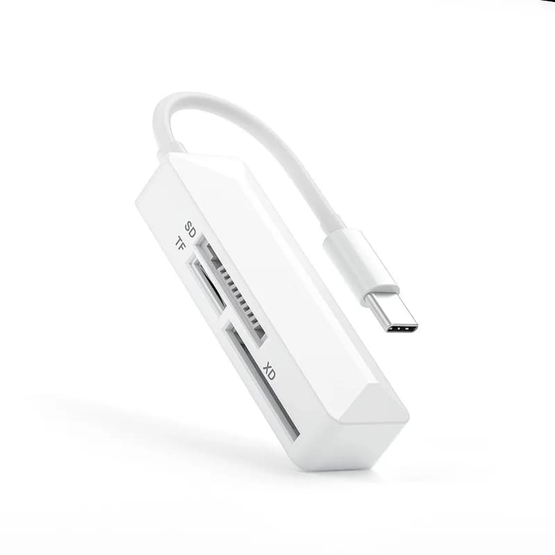 Lettore di schede Lightning a XD 3 in 1 per iPhone Adattatore per scheda di memoria XD Lettore di schede SD Lettore di schede immagine iPad XD iPhone per TF XD