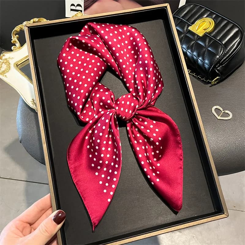Women's Luxury Silk Scarf Printed New Silk Scarves Spring and Summer Flower Decorations Small Ties Hair Bands Wholesale