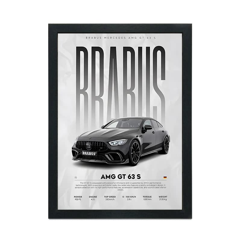 Pittura su tela Wall Art Classic Retro Car Poster e cornice per foto nera A4 21x30CM Stampa su tela Immagini per la decorazione della casa