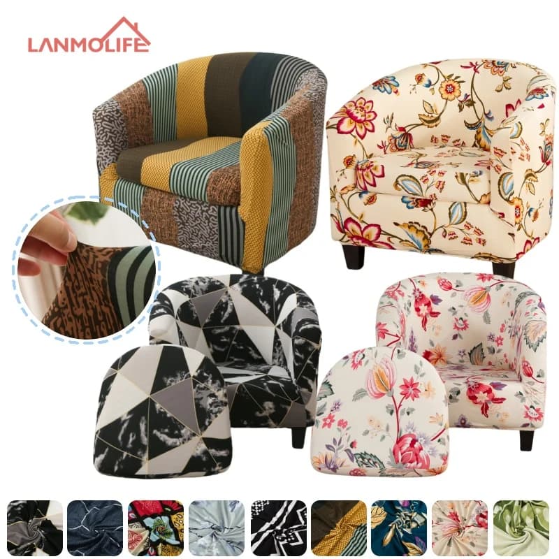 2 pcs/set Club chair lining Elastic armrest Cover Spandex Anti-slip Washable washing machine Furniture protection for living room