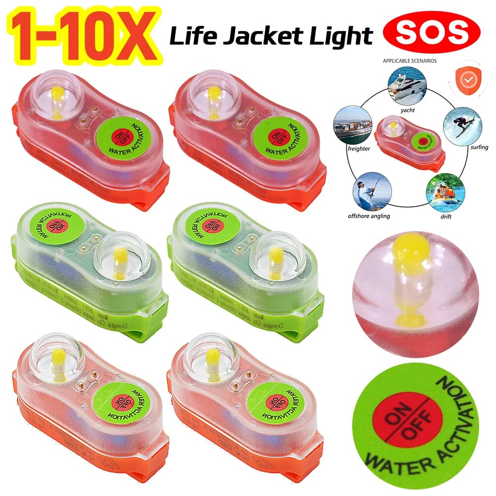 Luce per Giubbotto di Salvataggio al Litio da 30g, Lampada di Segnalazione Luminosa per Giubbotti di Salvataggio, per Adulti e Bambini, per Uso Esterno