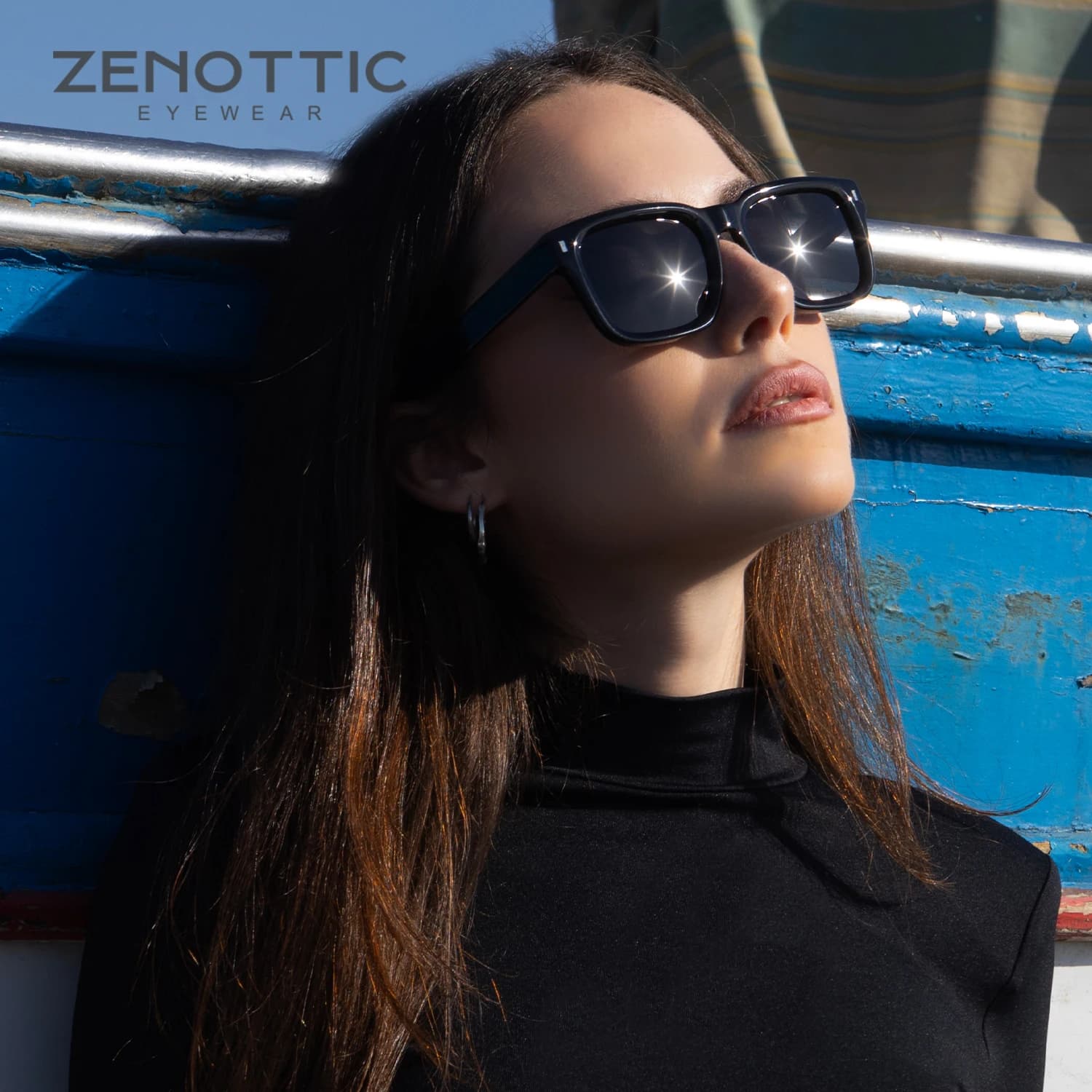 Occhiali da sole ZENOTTIC da uomo, occhiali da sole classici quadrati, protezione polarizzata UV400 per donna, occhiali da sole di design unisex di grandi dimensioni
