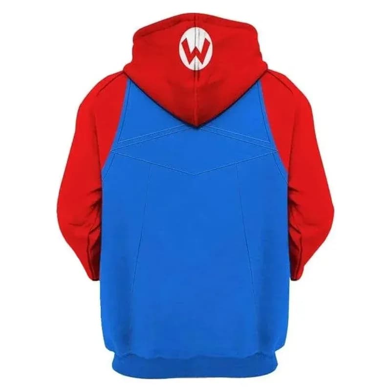 CyMen's Super Bros Pullovers Sweatshirt for Adult 3D Printed Casual Hooded Hoodies Christmas Halloween Costume Outfits