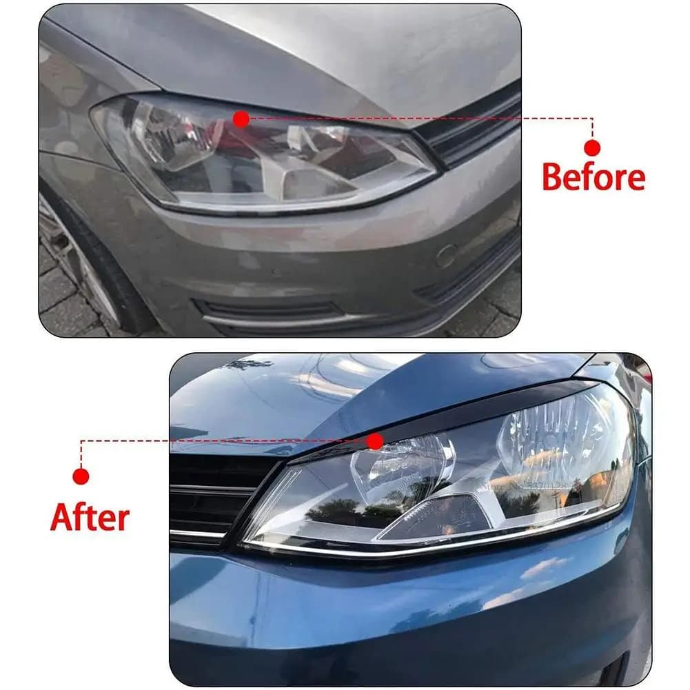 Auto Faro Sopracciglio Palpebra Copertura Trim Per VOLKSWAGEN VW Golf 7 7.5 VII GTD R MK7 MK7.5 2013-2019 Adesivi Accattivanti