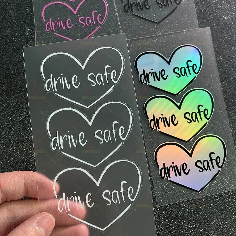 "Love Drive Safe" vinyl stickers from 3 pieces/sheet, waterproof decals for motorcycle helmet, famine, car and bicycle rearview mirror