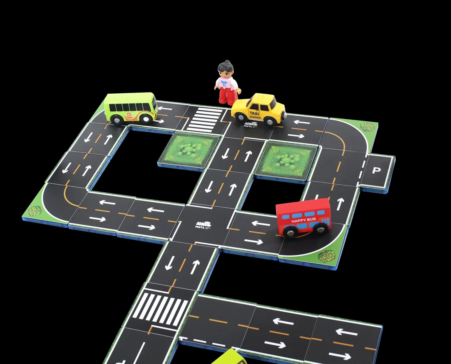 42 pezzi di piastrelle magnetiche per toppers stradali Set di blocchi di costruzione per bambini per bambini che imparano blocchi magnetici educativi per bambini