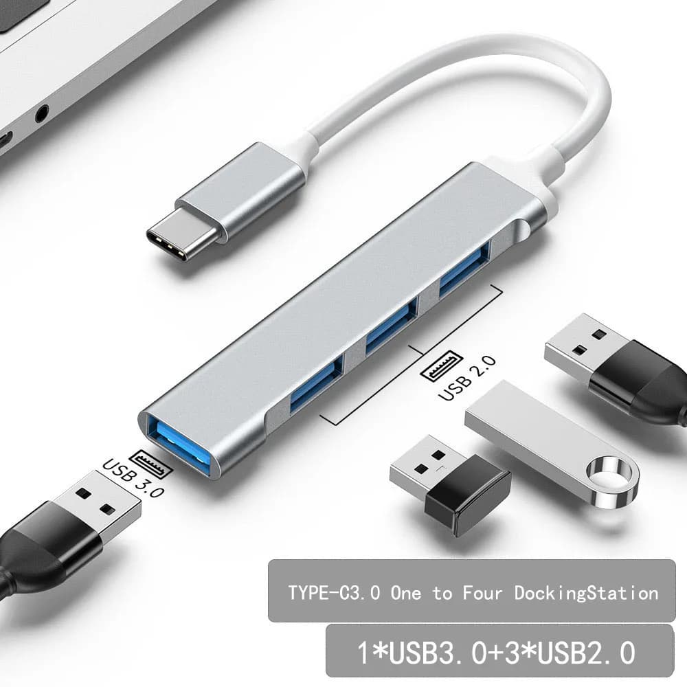 Docking station da tipo C uno a quattro Docking station USB Hub portatile multifunzionale da 3.0 a interfaccia VGA