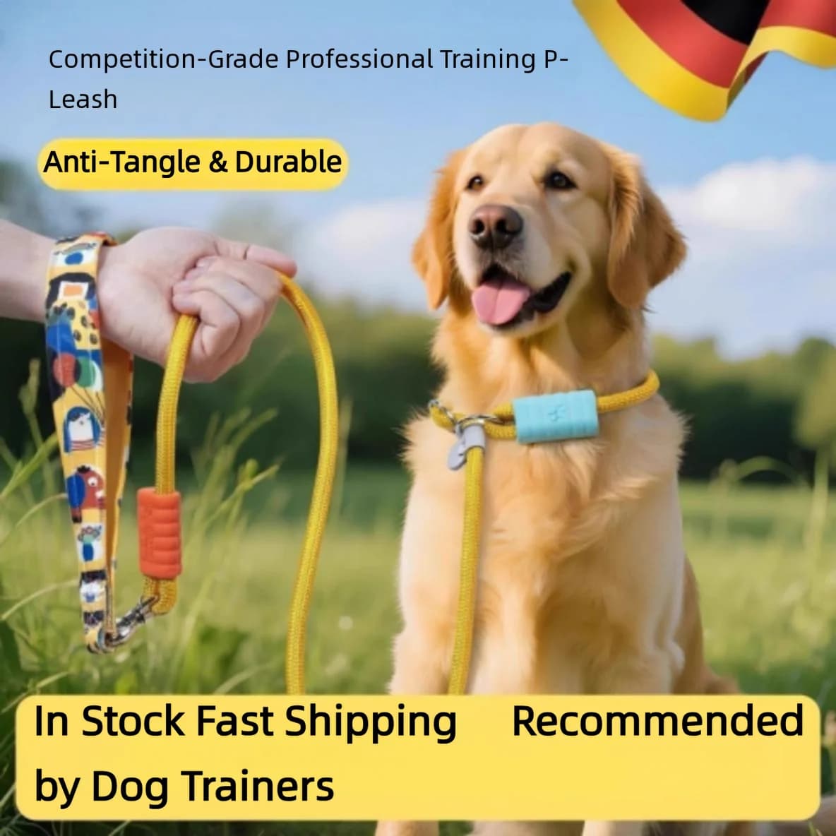 Dog leash that is resistant to chewing, adjustable and prevents escape - perfect for pet dog walking.