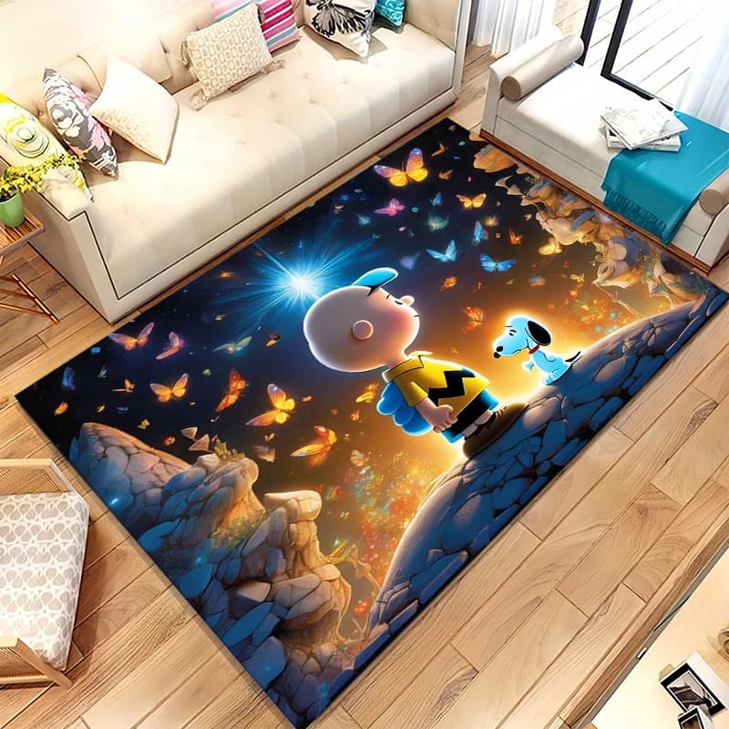 Soft Anti-slip Carton with Snoopy Animated Card for Living Room, Bedroom, Children's Room, Sofa, Home Decoration, Gift