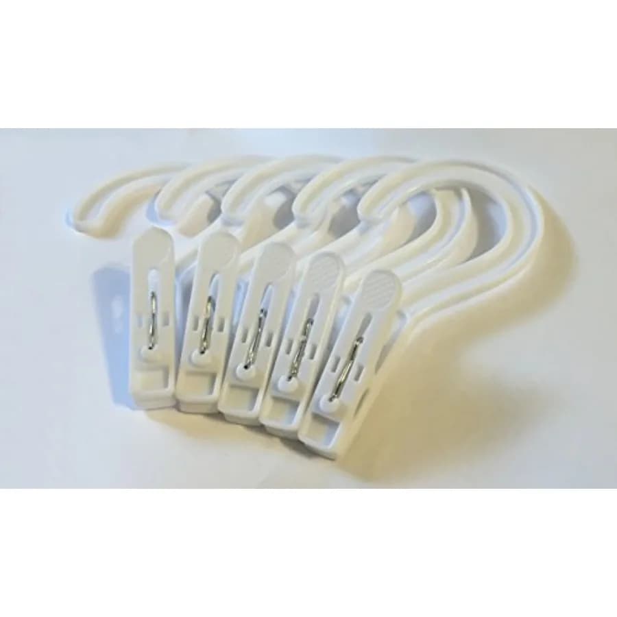 Ganci per grucce per bucato Melvado, in plastica resistente, in metallo solido, leggeri e convenienti, per appendere e asciugare i vestiti bagnati