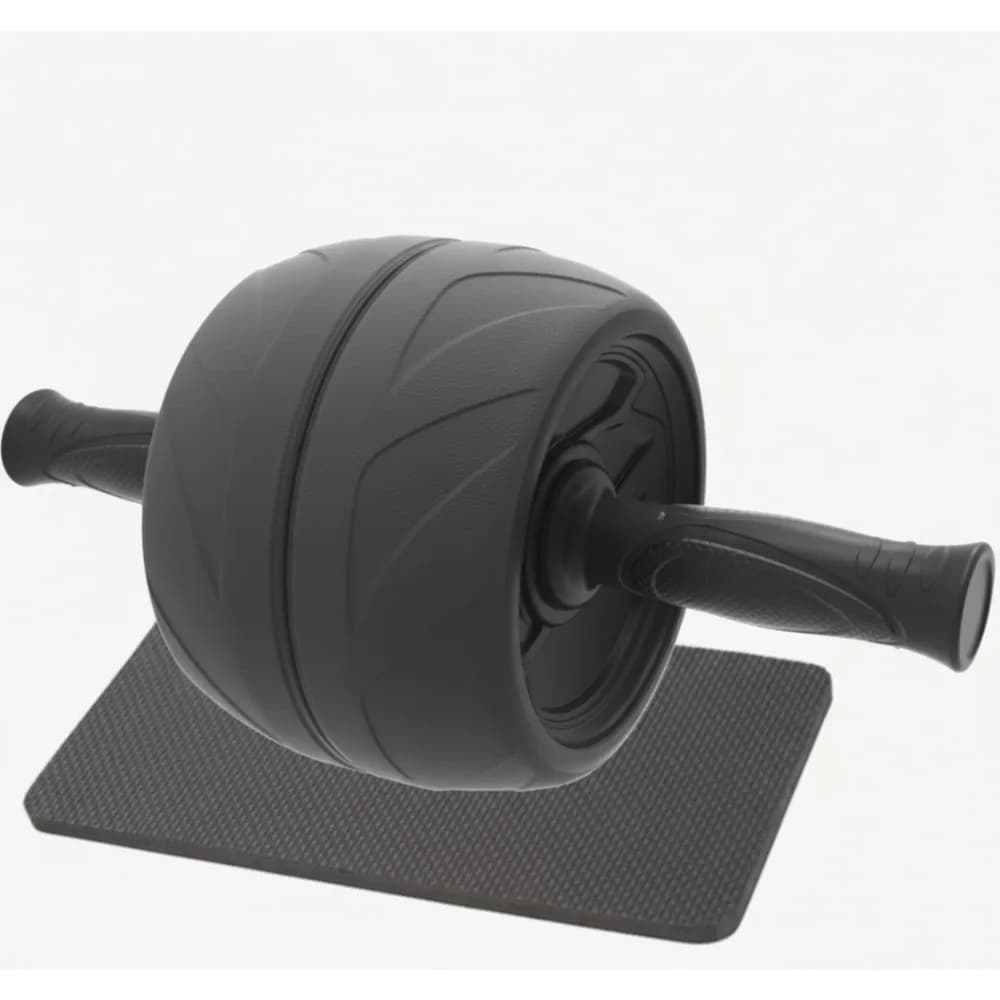 Extra wide abdominal roller wheel from 5.5", abdominal training equipment, fitness at home gym, central strength trainer with thick knee pad