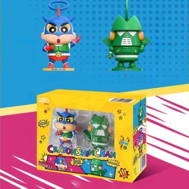 Nuovo autentico pastello Shin-Chan walkie-talkie set interattivo cartone animato giocattoli da collezione ciondolo ornamento simulazione tempo di gioco regalo