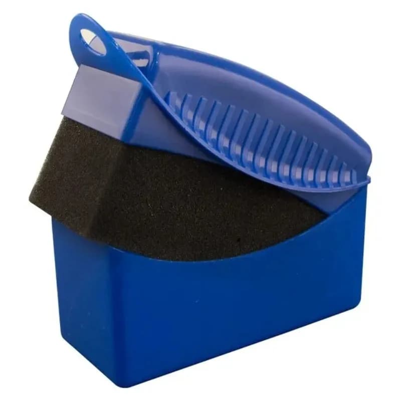 Applicatore per Lucidatura Pneumatici + Copertura: Spugna per Lucidatura Ruote per Detailing Auto, Cera e Pulizia Utensile con robusta impugnatura in ABS