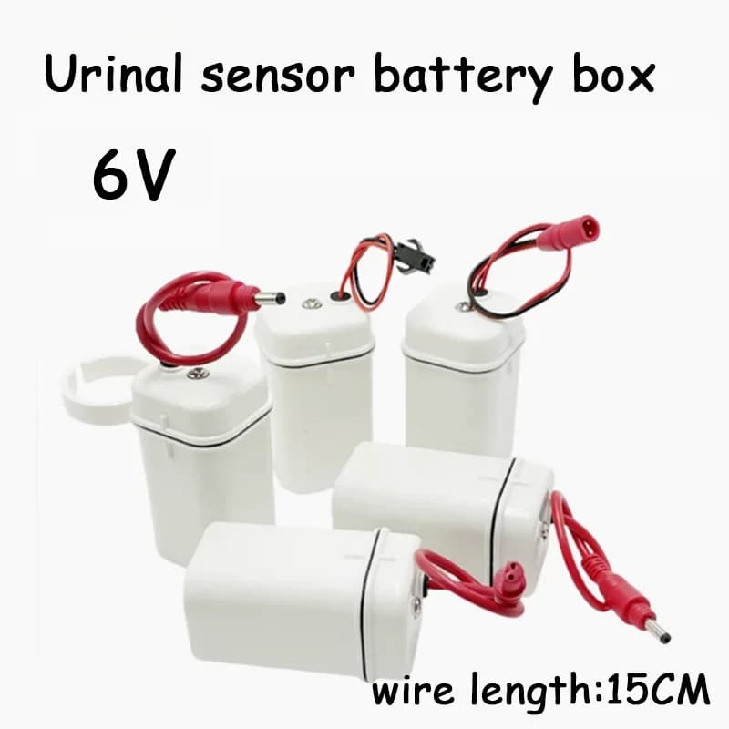 1 pz Scatola batteria universale per sensore orinatoio, valvola di scarico orinatoio intelligente, scatola di alimentazione impermeabile, 6 V con presa
