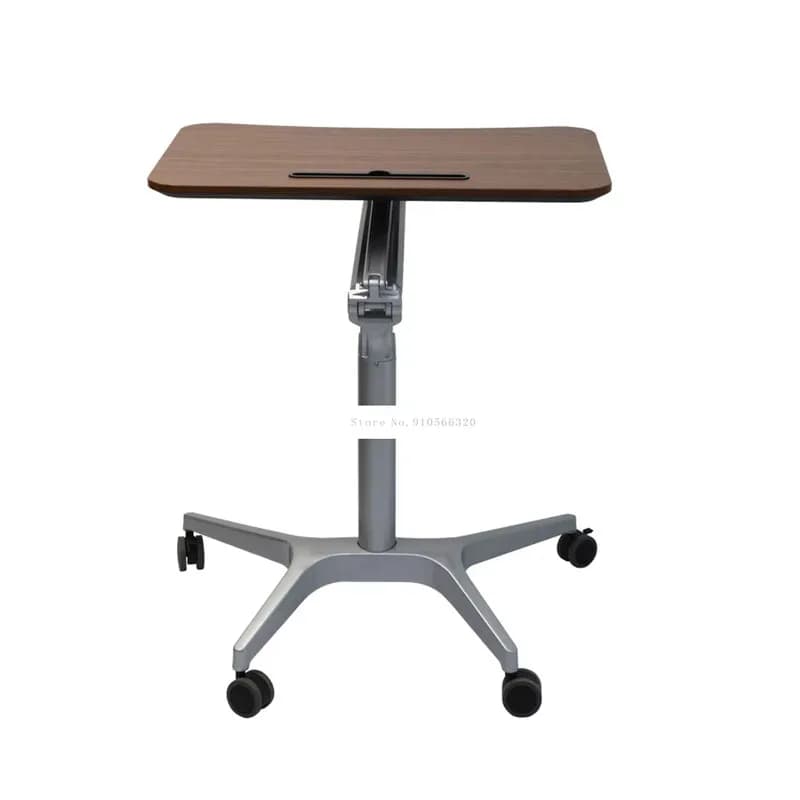 Tavolino da tavolo moderno con sollevamento pneumatico 77,5 mm-107 cm Vassoio per notebook da scrivania per laptop seduto/supporto con ruota mobile