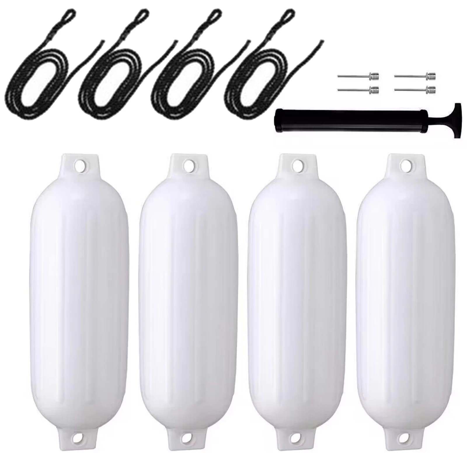 Parafanghi per barche Marine 4x per Docking Yacht barca a vela ancoraggio boa protezione scudo 11x40cm paraurti per parafango per barche con 4 corde