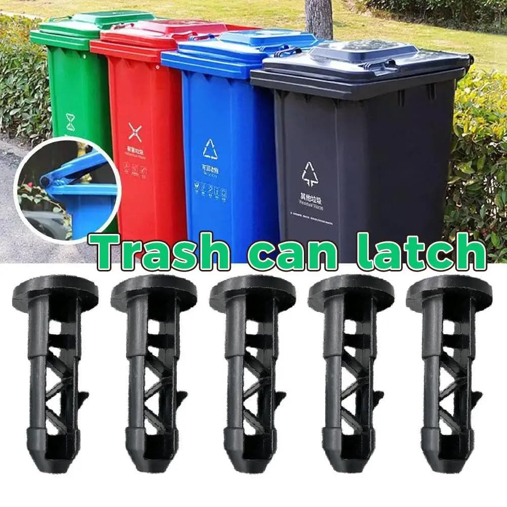2/4/6/10pcs Coperchio del Bidone della Spazzatura Chiusura del Coperchio del Pattumiera Chiusure Tappi di Plastica Cestino Collegamento Fibbie Contenitori Esterni Per 240 Litri Househ U1D8