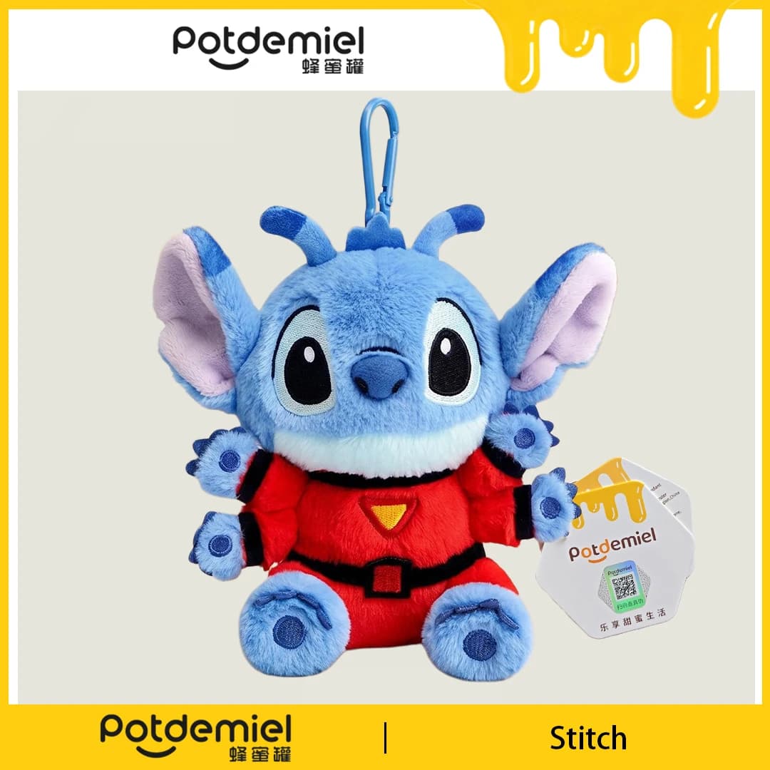 Potdemiel Disney Stitch Plush Toy Keychain Stuffed Doll Bag Pendant Backpack Ornament Keyring Purse Handbag Gift Kids Adults