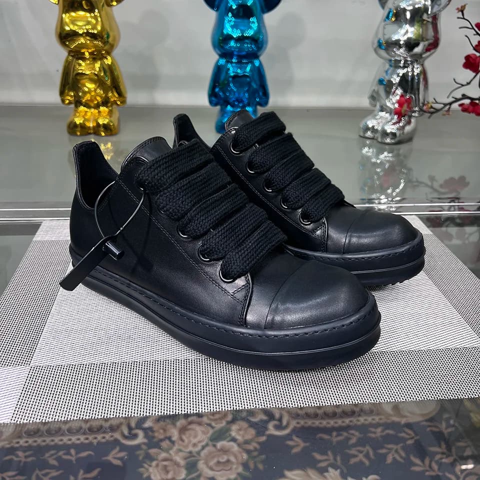 Marca Casual Low Top Quality Black Designer uomo scarpa in pelle Jumbo Lace Up suola spessa Luxury Street Ro Platform donna Sneaker