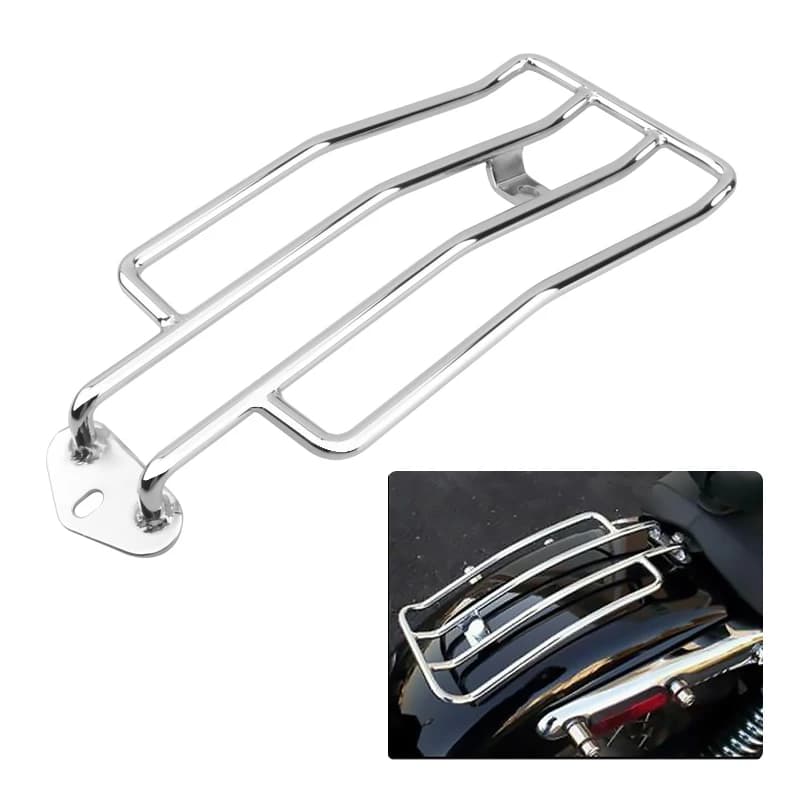 Motorcycle Chrome Rear Fender Luggage Rack Solo Seat Support Shelf for Harley Sportster XL883 XL1200 X48 Roadster Custom 04-19