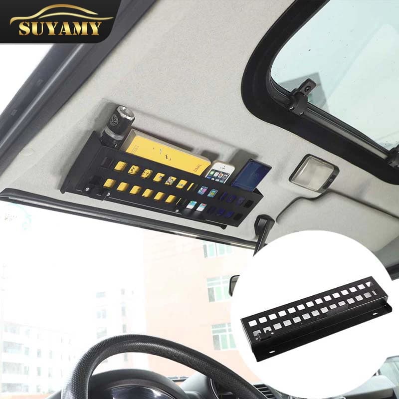 Supporto per scatola per fazzoletti per visiera parasole per auto per Land Rover Defender 90 110 Accessori per telaio di stoccaggio per interni auto multifunzione