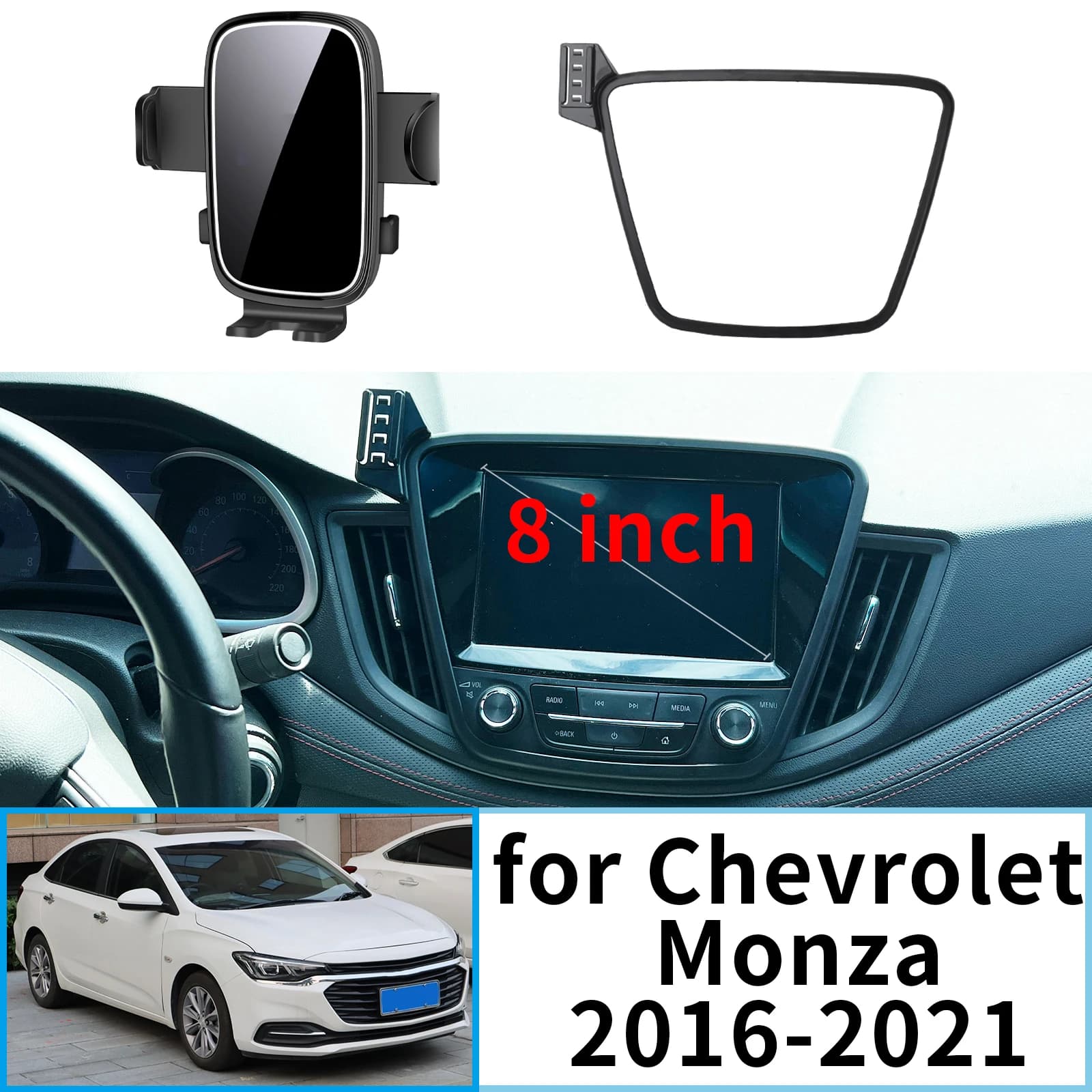 adatto per Chevrolet Monza 2016 2017-2021 Cavalier Supporto per telefono stabile con clip ​ ​ Montare la base dello schermo senza vibrazioni ​ Accessori per auto
