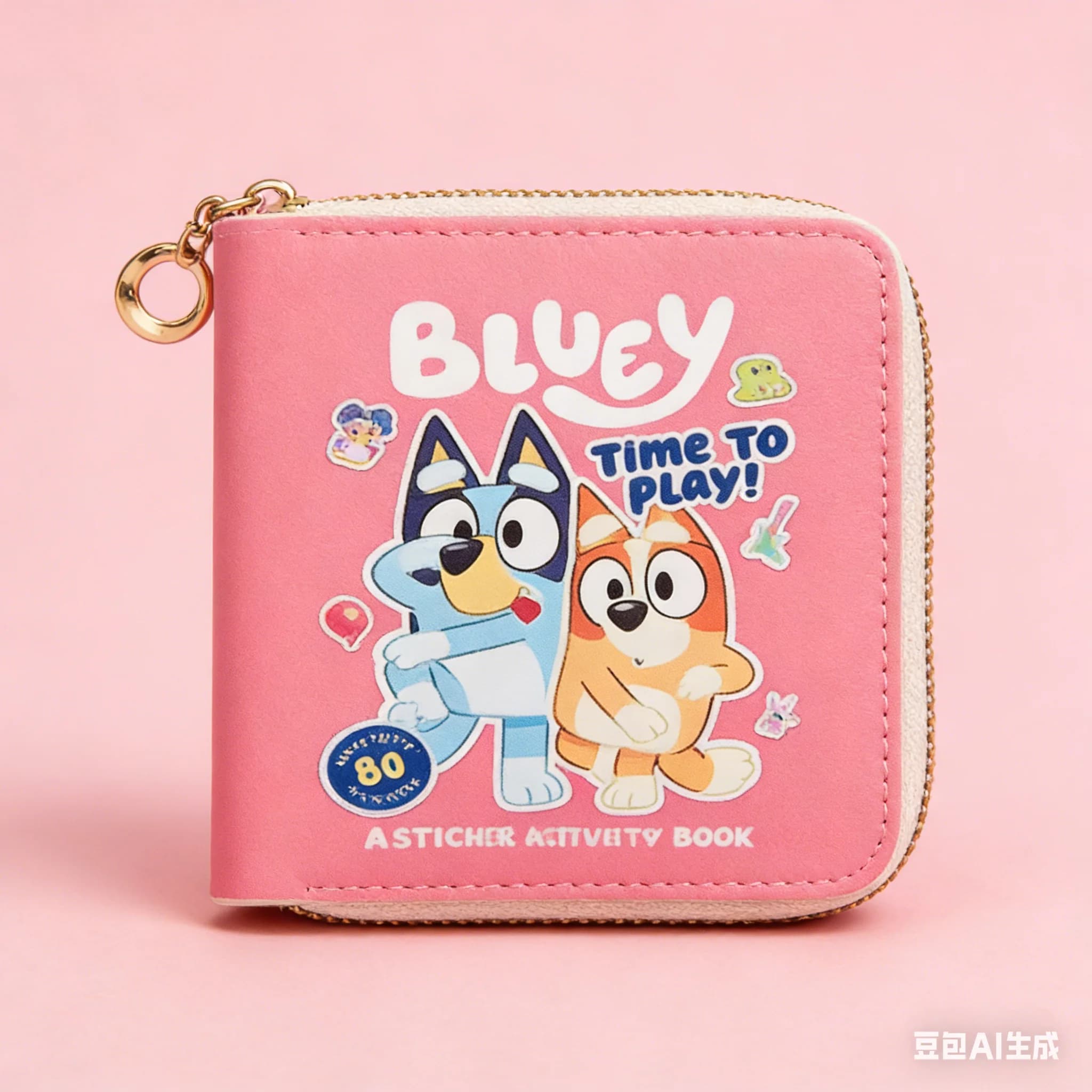 Portamonete Creativo Blueys Bingo in Pelle PU, Portachiavi e Portacarte a Tema Cartone Animato, Regalo per Bambini