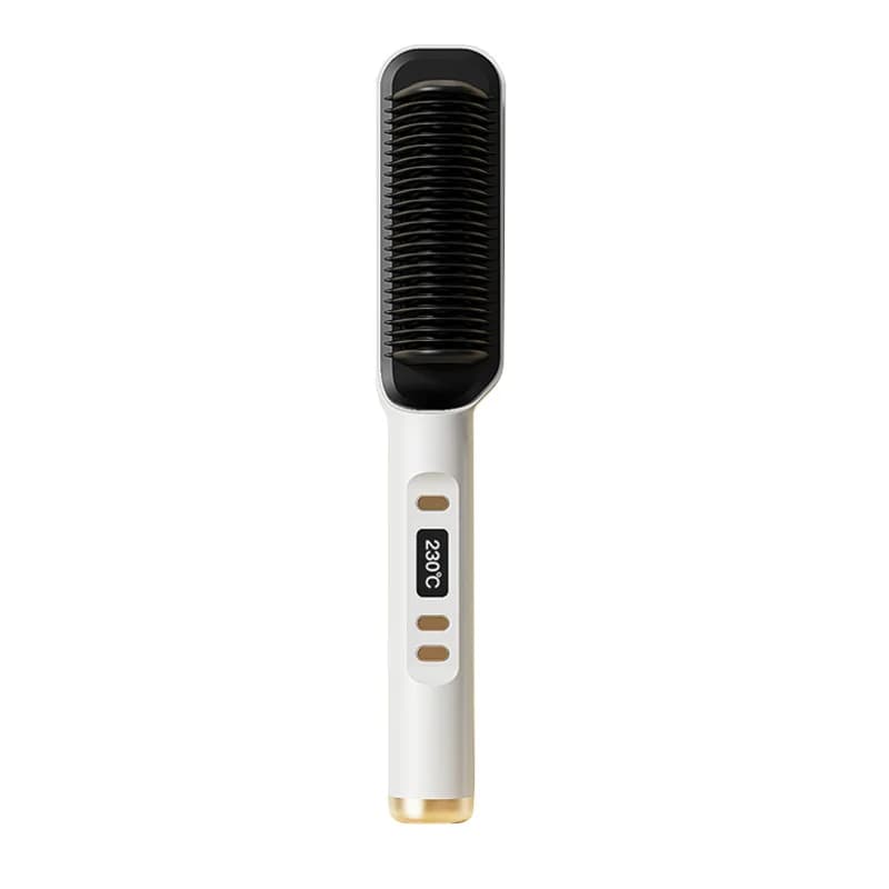 Portable electric hair plate for home use and living room with combs to smooth hair curly negative ions: new brush with plastic handle