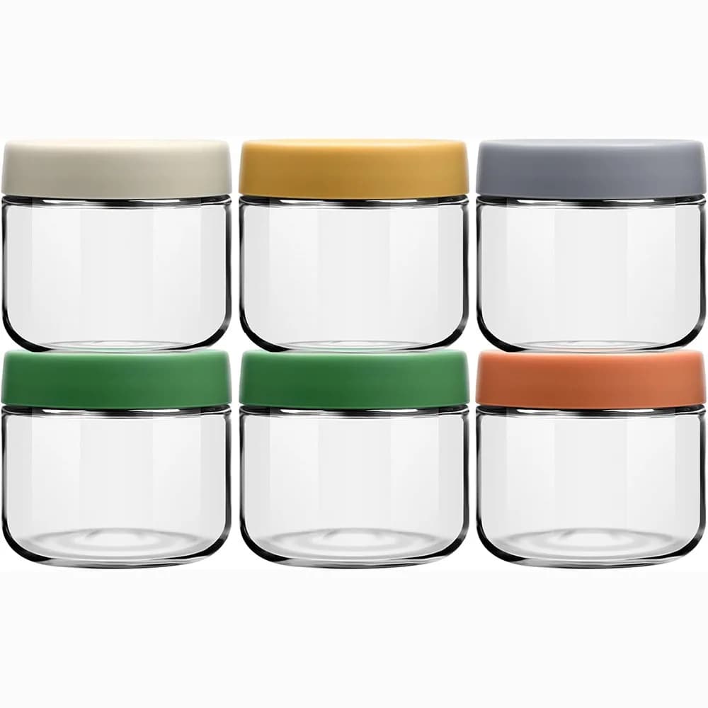 Barattoli in Vetro da 10oz per Overnight Oats con Coperchi Ermetici, Contenitori per il Controllo delle Porzioni, Tazze per Yogurt, Cereali, Insalata e Conservazione degli Alimenti