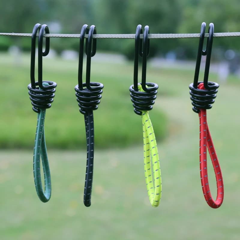 5 pezzi ganci con coulisse fibbie in corda elastica forte portante tenda esterna clip per baldacchino forniture da campeggio ampiamente utilizzati durevoli