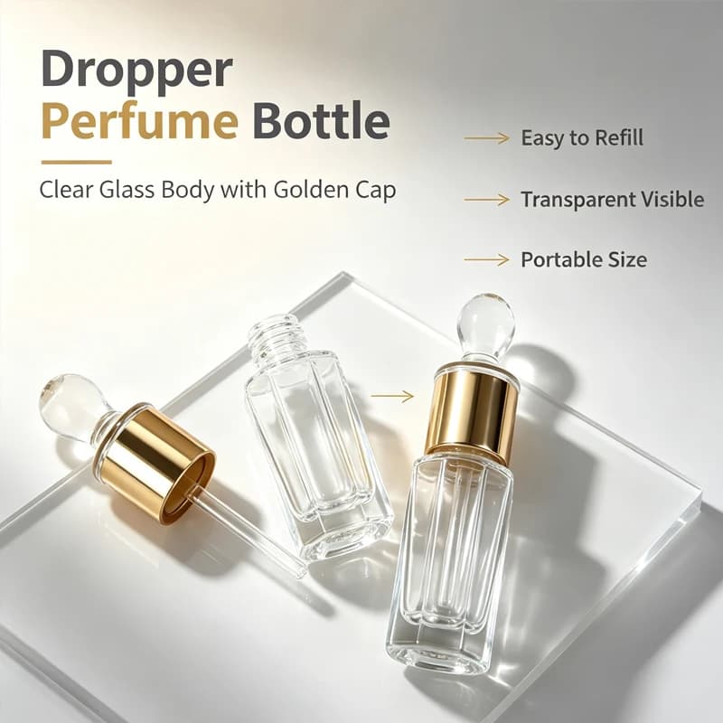12ml Glass Dropper Bottle Essential Oil Aromatherapy Eye Drop Travel Vial Refill Perfume Container Travel Pipette Bottles