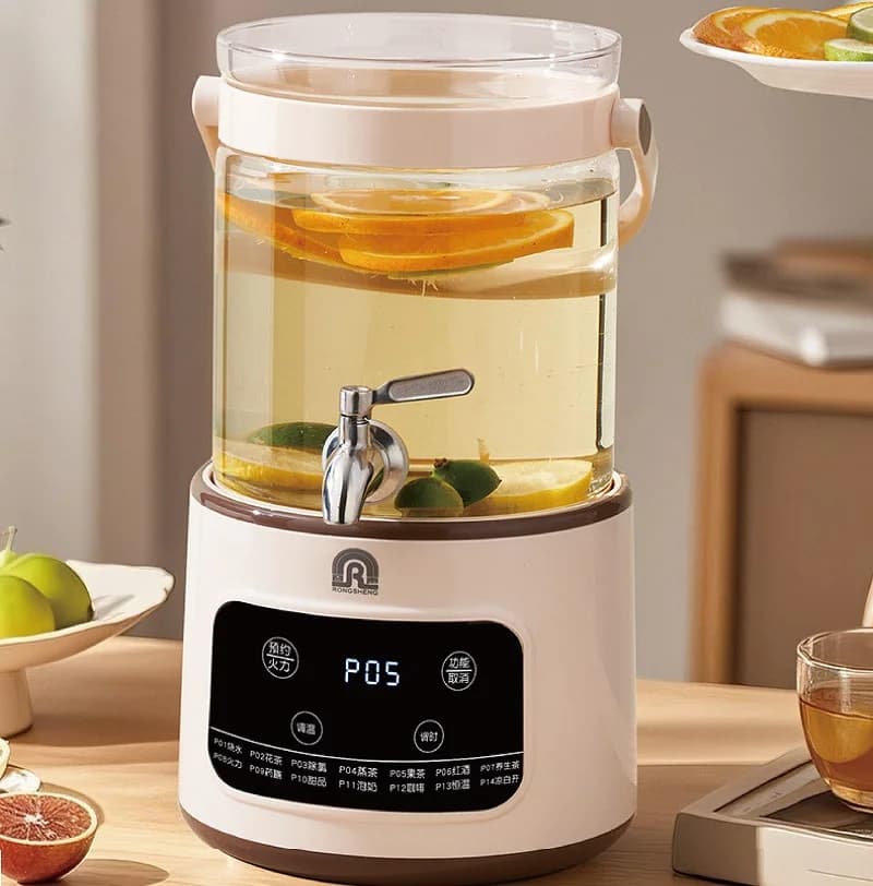 3 Liter Electric Kettle Multifunction Faucet Health Pot Glass Flower Teapot Appointment Office Tea Machine Fruit Tea Buckle Commercial