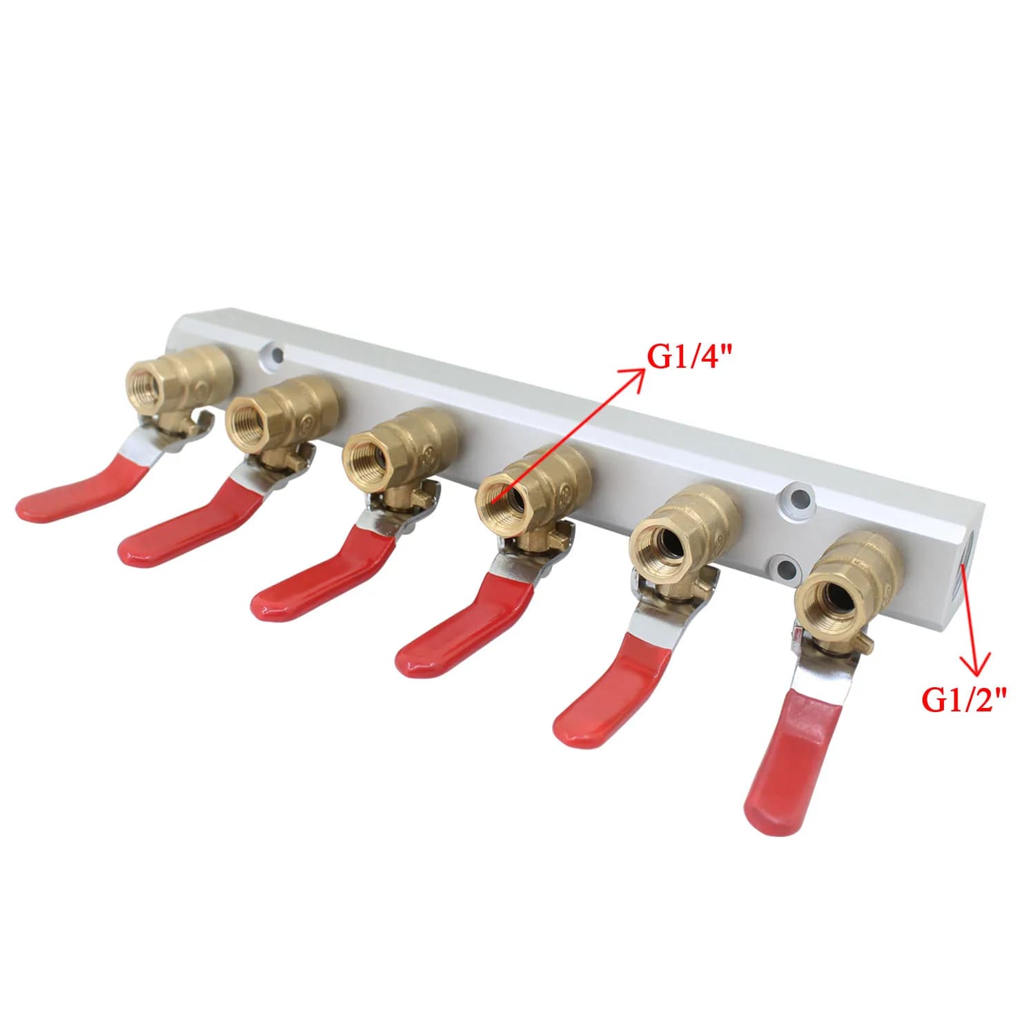 1/2 1/4 female thread manifold ball valve air distribution manifold pneumatic aluminium separator pneumatic block