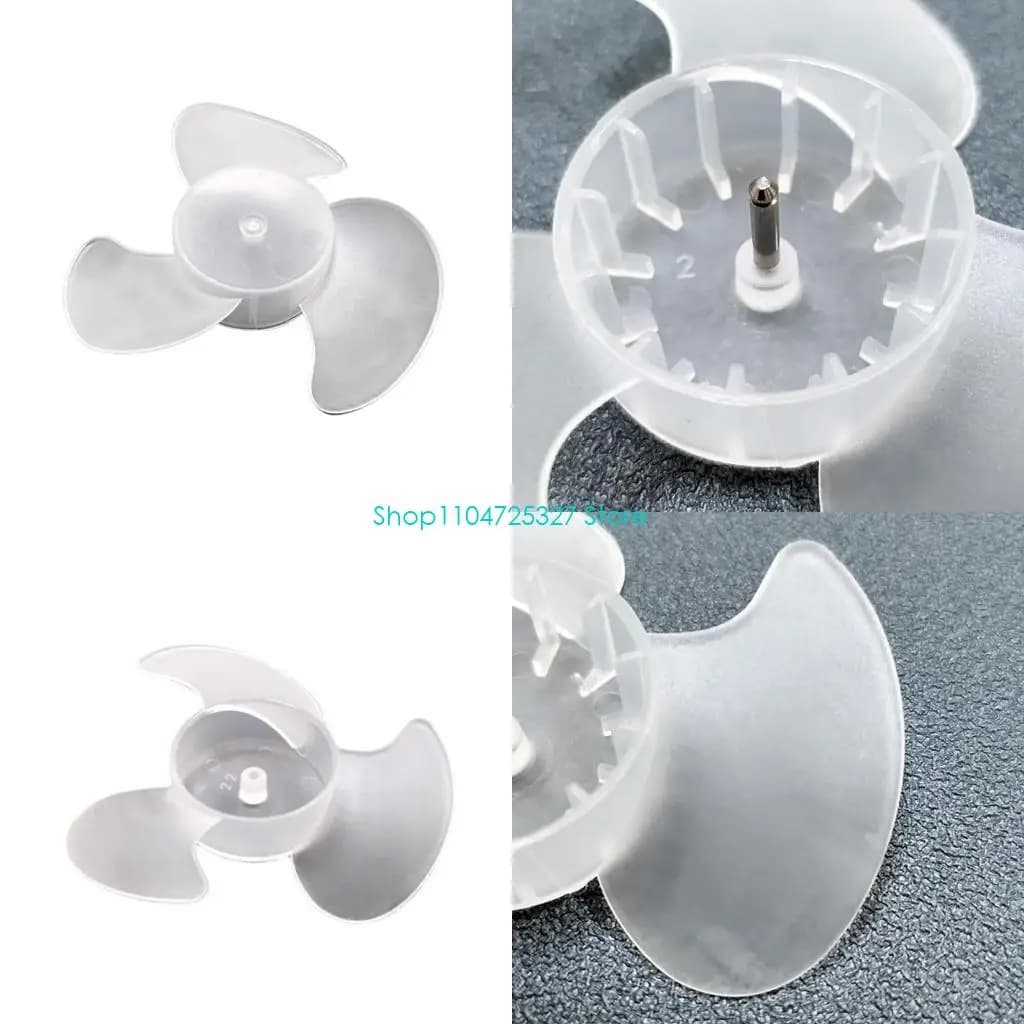 D8KF 1PC Mini pala del ventilatore in plastica piccola potenza 3 foglie per sostituzione del motore asciugacapelli