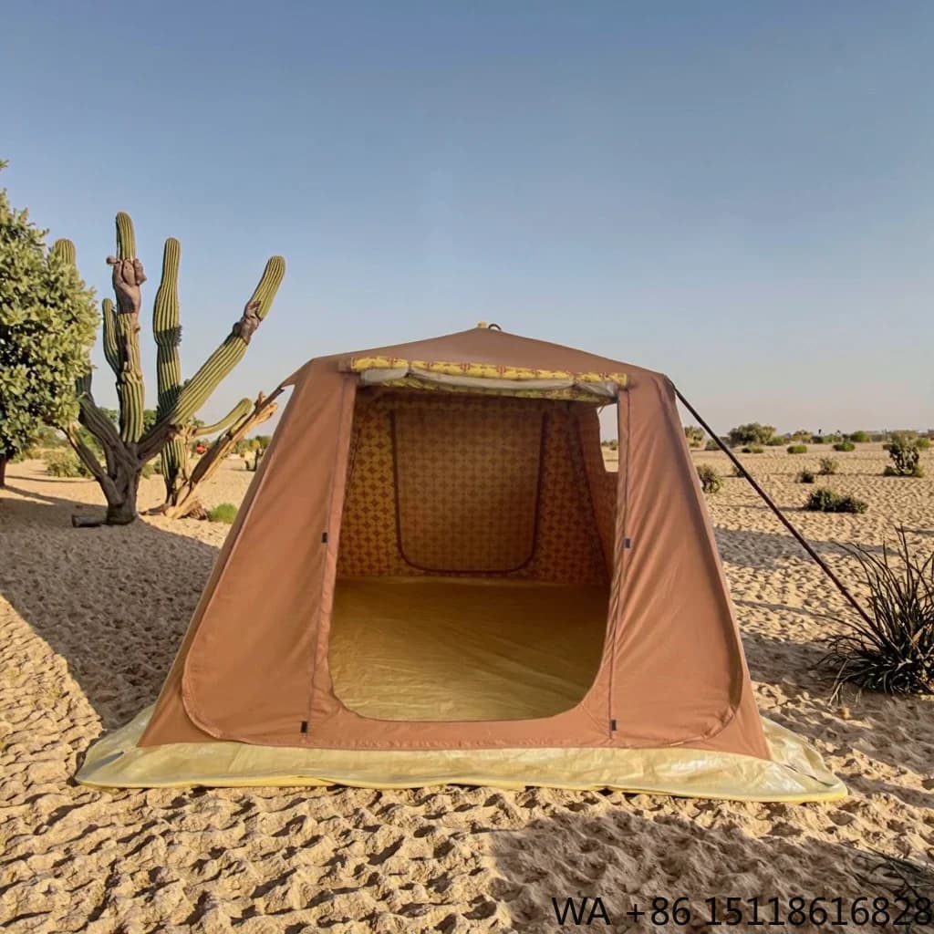 Low Price Arabic Kadi Style Large Size Air Tent 2-3 Person Inflatable Camping Glamping Tent Canvas Cotton for Outdoor Tent