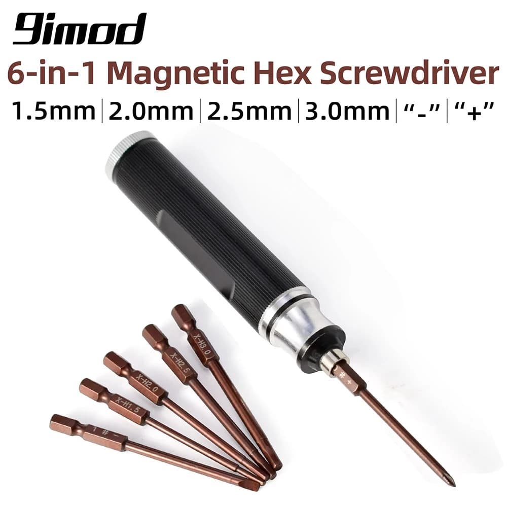 Cacciavite esagonale magnetico 6 in 1 RC Tool 1.5 2.0 2.5 3.0mm Kit cacciavite per modello RC