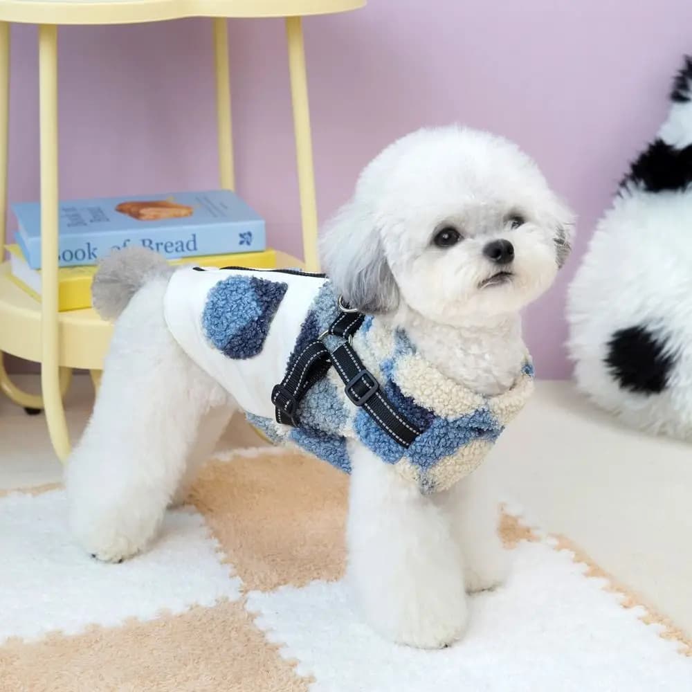 Abbigliamento per cani Giacca calda per cani Gilet riflettente ispessito Cappotto per cuccioli Gilet per cani antivento adatto alla pelle Yorkie