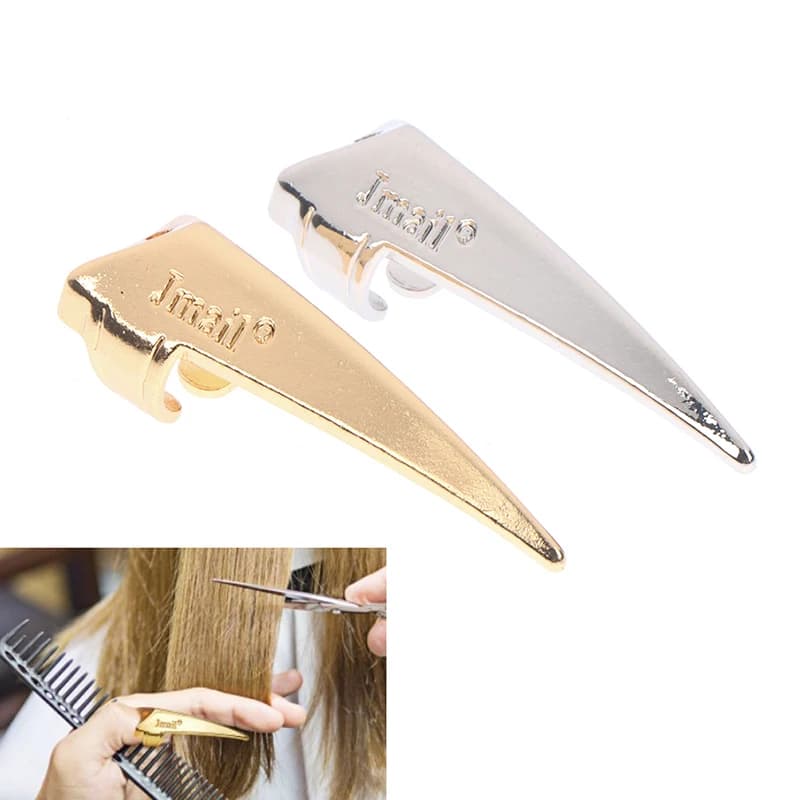 Anello per punta del dito con separazione in metallo Pettine per sezionamento dei capelli Intrecciatura dei capelli Tessitura Curling Strumento per la selezione dei capelli