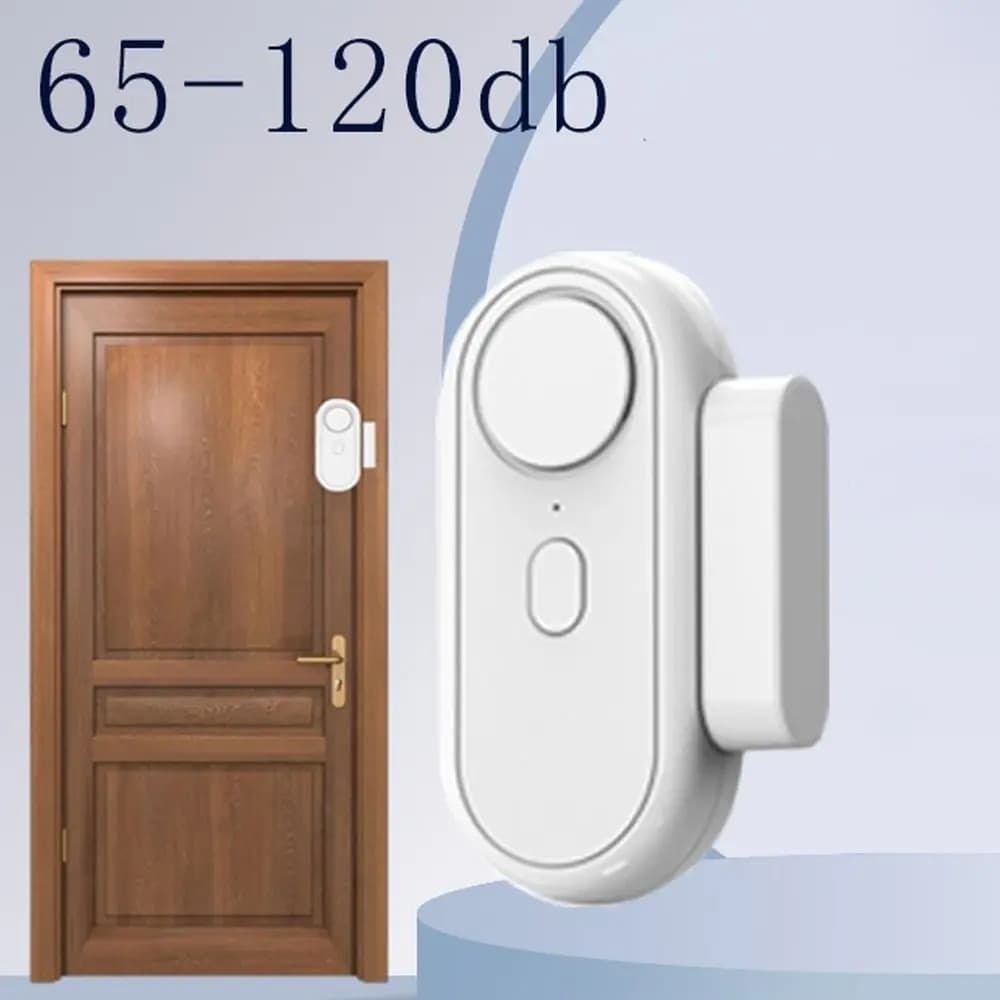 Allarme per Porte e Finestre 120Db Multifunzionale Sensore Magnetico Wireless Bianco Antifurto per Sicurezza Bambini Allarmi per Finestre e Piscine